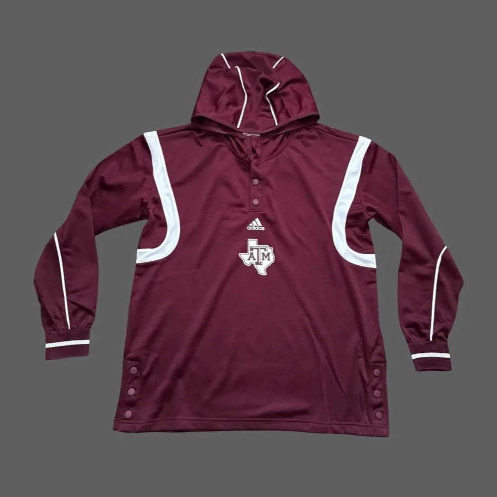 Adidas Texas A&M Aggies Mesh Hoodie Burgundy M NWT